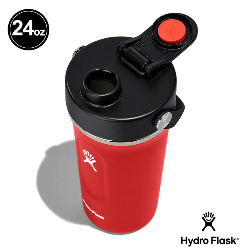 Hydro Flask 美國 24oz/709ml 真空保溫搖搖杯 棗紅色 運動水壺 健身 奶昔搖搖杯 