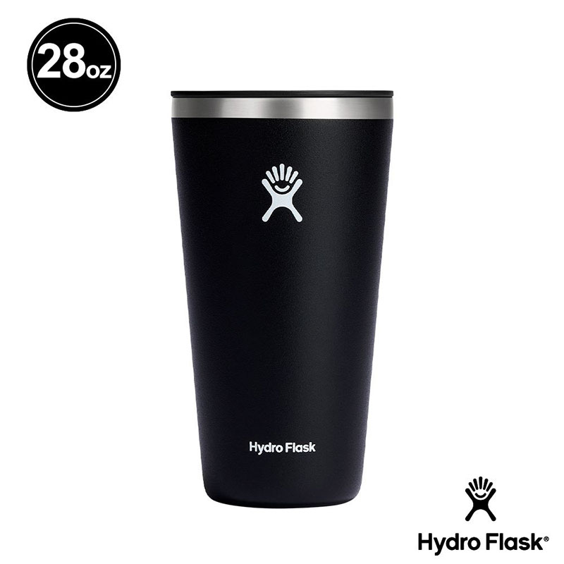 Hydro Flask 美國 28oz保溫隨行杯 時尚黑 828ml 寬口保溫杯 手搖大杯裝容量