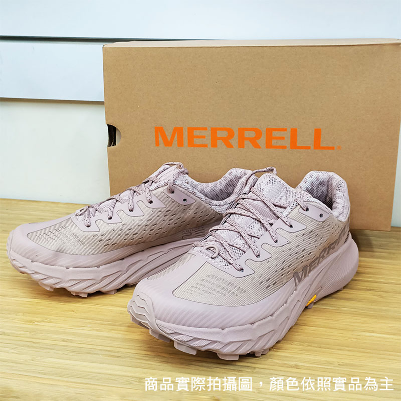 MERRELL 美國 AGILITY PEAK 5 女款輕量戶外越野運動鞋 藕粉 健走鞋