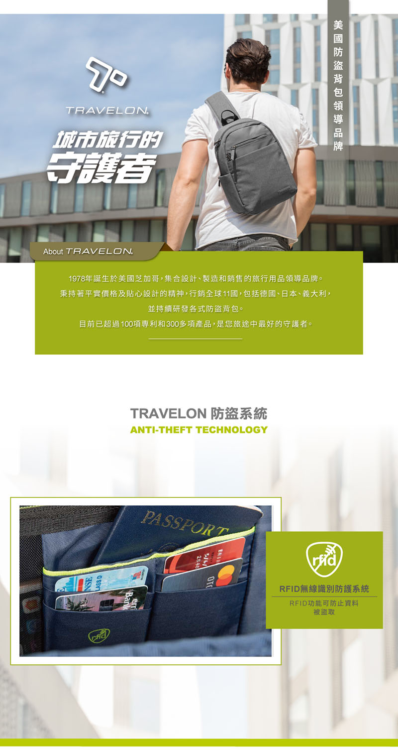 TRAVELON 美國 RFID BLOCKING隱藏式錢包 貼身隱藏包