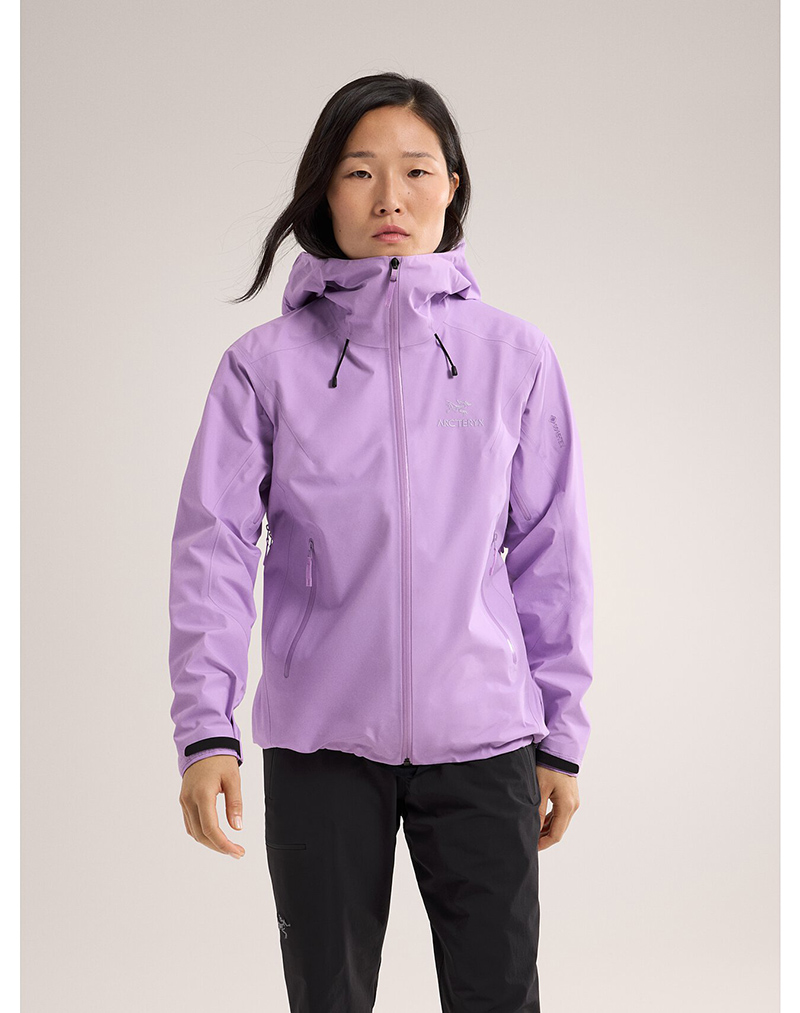 Arcteryx 始祖鳥 女 Beta LT 防水外套 黑 波光紫 GORE-TEX 登山外套 X000006716