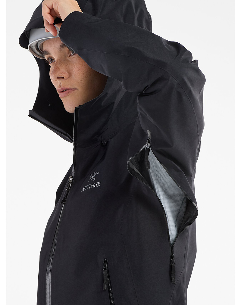 Arcteryx 始祖鳥 女 Beta LT 防水外套 黑 波光紫 GORE-TEX 登山外套 X000006716