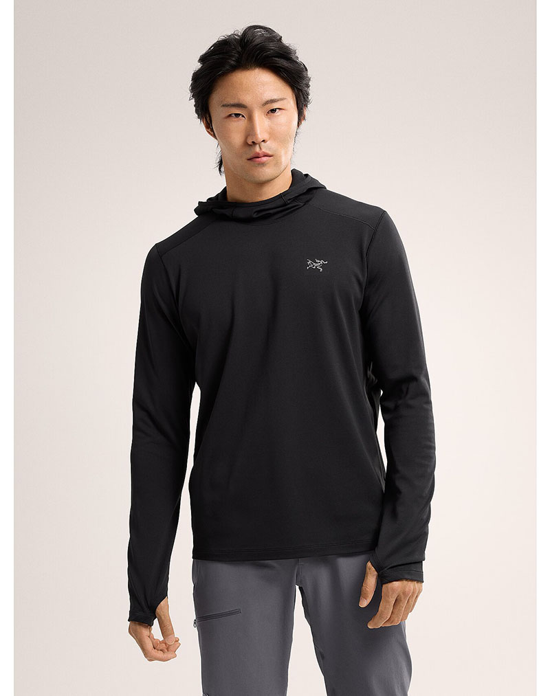 Arcteryx 始祖鳥男 Cormac 保暖套頭衫 黑 篷車灰 戶外登山衣 X000007404