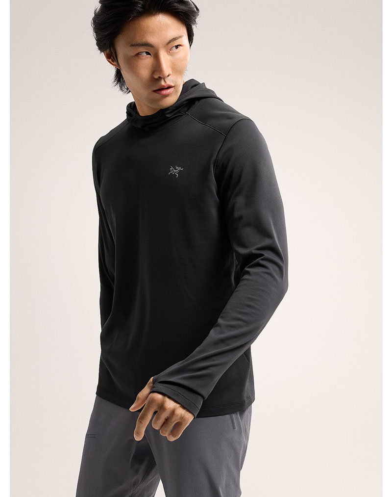 Arcteryx 始祖鳥男 Cormac 保暖套頭衫 黑 篷車灰 戶外登山衣 X000007404