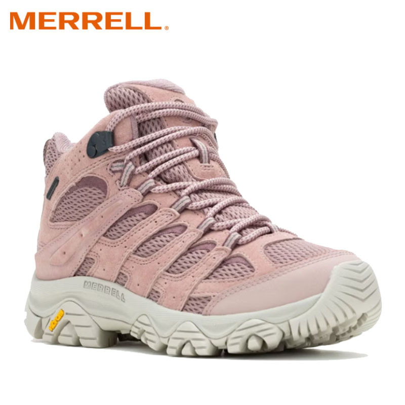 MERRELL 美國 MOAB 3 MID WATERPROOF 女款中筒防水登山健行鞋 藕粉 ML038330