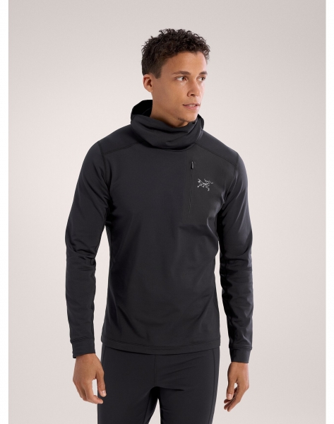 Arcteryx 始祖鳥 男 Rho LT套頭衫 黑 糧草綠 連帽衣 輕量 X000009423