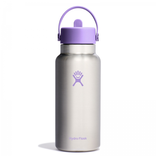 Hydro Flask 美國 32oz 寬口吸管真空保溫鋼瓶 原色/萊姆綠 原色/紫羅蘭 HFLE-W32F24-A