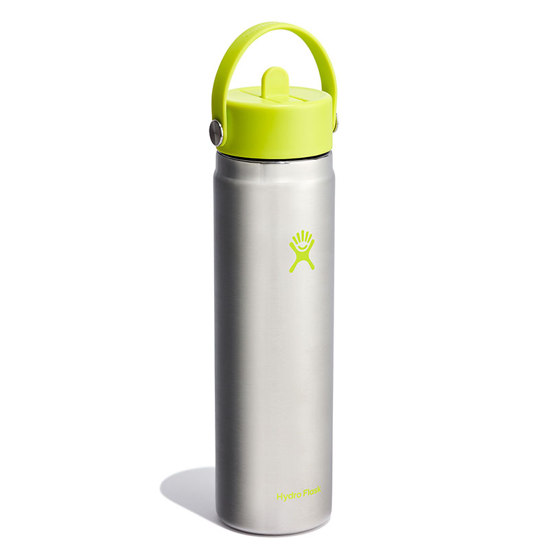 Hydro Flask 美國 24oz 寬口吸管真空保溫鋼瓶 原色/萊姆綠 原色/紫羅蘭 HFLE-W24F24-A