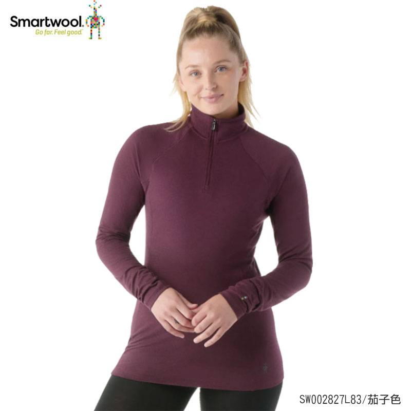 SmartWool 美國 女 All-season 美麗諾羊毛內著半開襟長袖上衣 SW002827