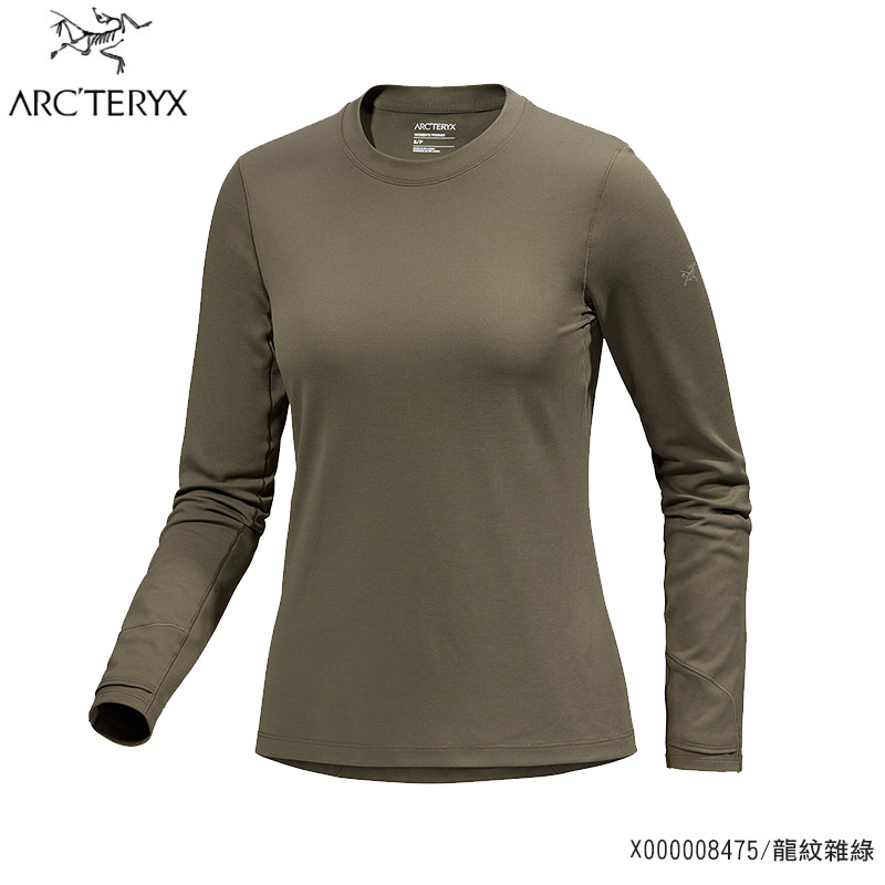 ARCTERYX 始祖鳥 Taema Thermal 女長袖圓領衫 龍紋雜綠 X000008475