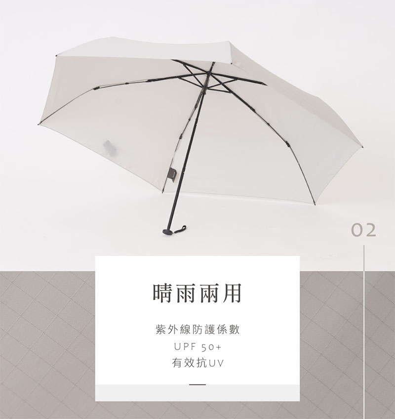 MECOVER Super Light 極輕大傘面手動傘 (附專屬防水收納袋) 夜幕黑 太空灰 晴雨傘