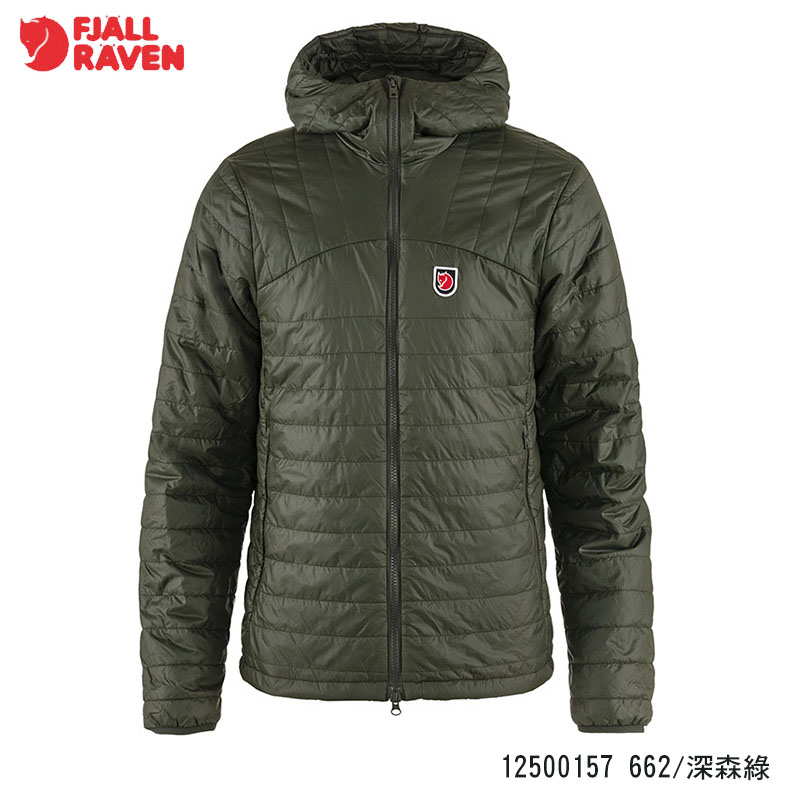 Fjallraven 北極狐 Expedition X-Latt 男化纖連帽夾克 黑 深森綠 12500157