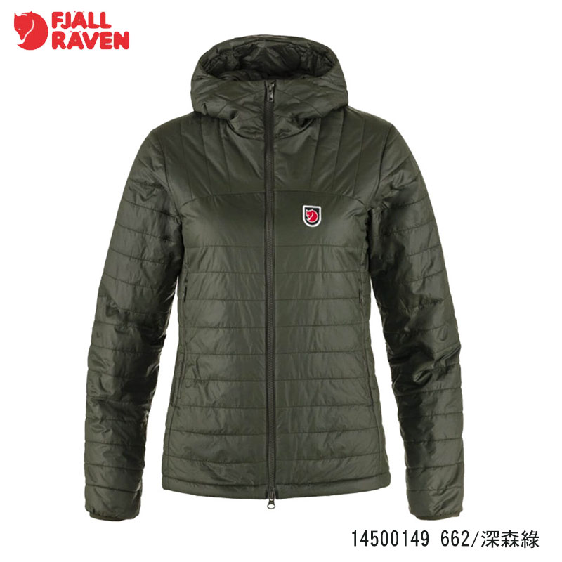 Fjallraven 北極狐 Expedition X-Latt 化纖連帽夾克 女 深森綠 保暖外套 14500149