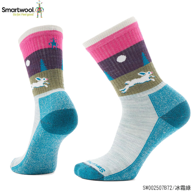 SmartWool 美國 日著中長襪-HareChase 冰霜綠 中性款羊毛襪 SW002507B72