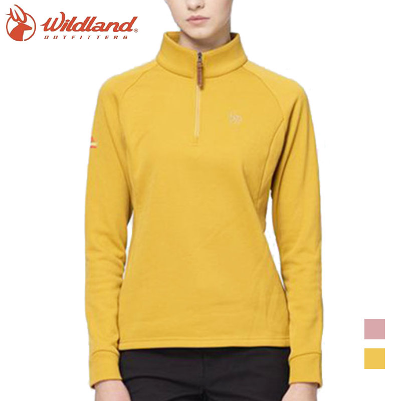 WILDLAND 荒野 女POLARTEC彈性類羊毛功能衣 藤黃 乾燥玫瑰 S~2XL 保暖上衣 登山衣 P2619