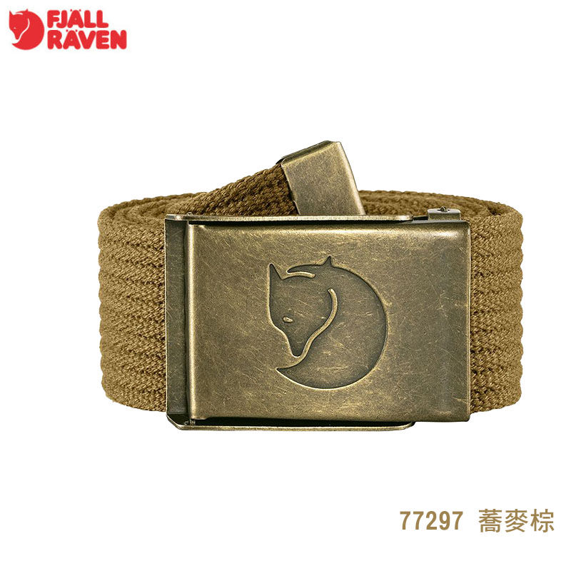 Fjallraven 北極狐 Canvas 銅釦帆布皮帶 77297 多色 黃銅腰扣 中性款腰帶 軍裝腰帶 復古皮帶