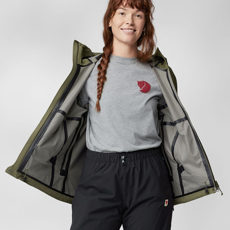 Fjallraven 北極狐 HC Hydratic Trail 防水夾克 女 月桂綠 風雨衣 防水外套 登山夾克 86982