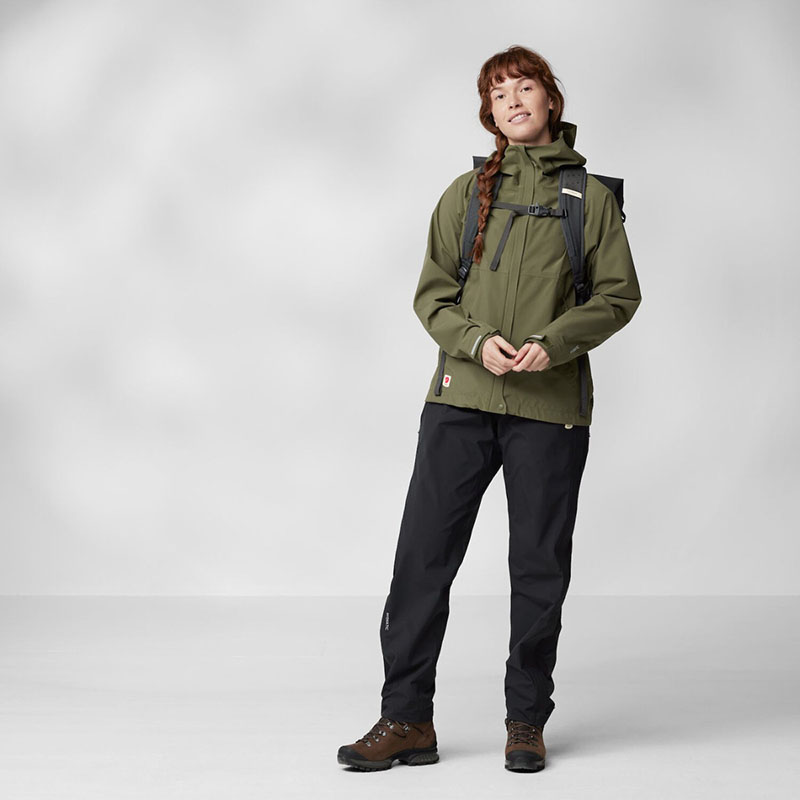 Fjallraven 北極狐 HC Hydratic Trail 防水夾克 女 月桂綠 風雨衣 防水外套 登山夾克 86982