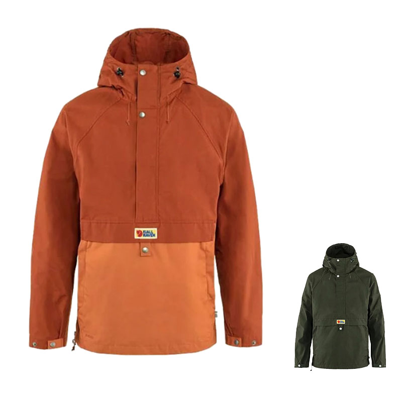 Fjallraven 北極狐 Vardag Anorak 半開襟夾克 男 深森綠 秋葉橘 連帽風衣 登山上衣 G-1000外套 87008