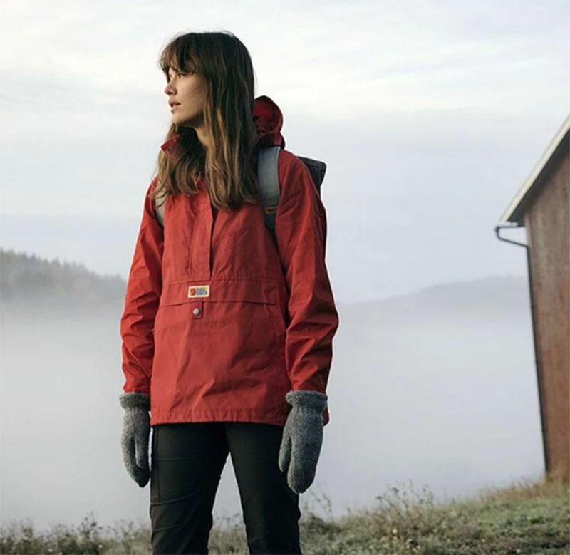 Fjallraven 北極狐 Vardag Anorak 半開襟夾克 女 芥末黃 連帽風衣 登山 風衣外套 87009