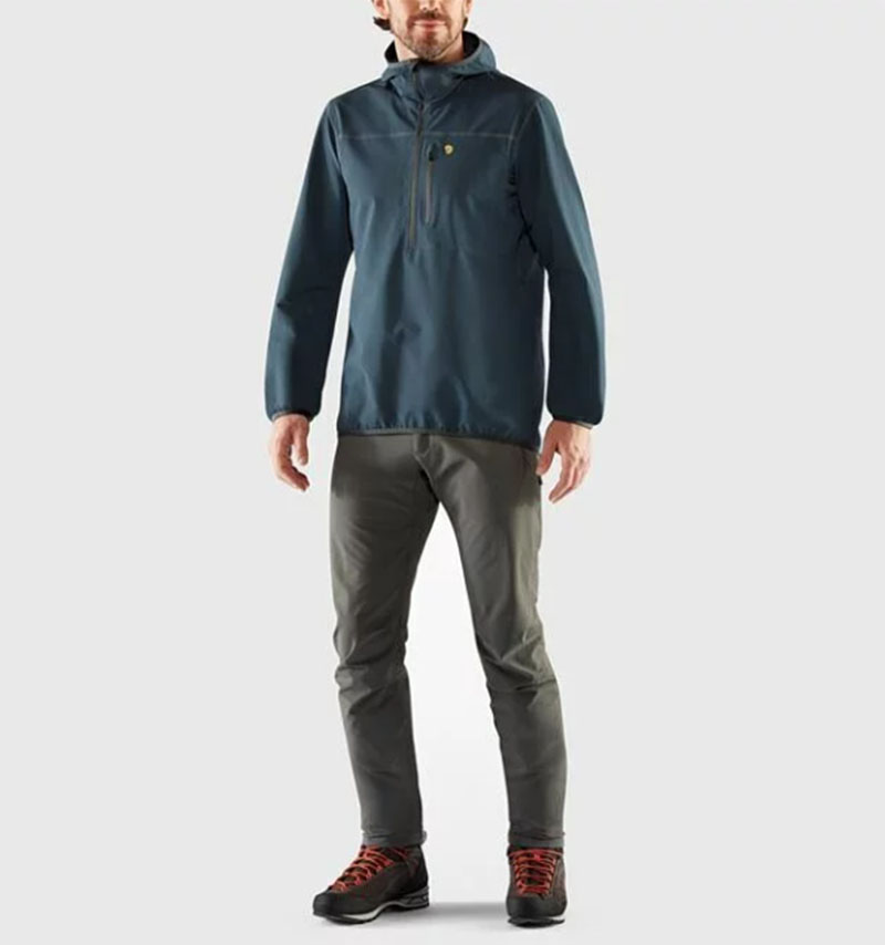 Fjallraven 北極狐 Bergtagen Stretch Half Zip 半開襟夾克 男 高山藍 登山風衣外套 87400