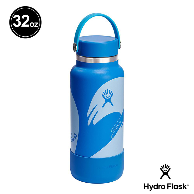 Hydro Flask 美國 Ty Williams 32oz/946ml 寬口真空保溫鋼瓶 藍寶石 藝術家聯名系列